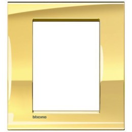 LNA4826OA Рамка LivingLight Квадрат Золото 3+3 модуля Bticino