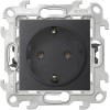 2420434-038 Розетка 2К+З без защ штор Push&Go, графит Simon 24