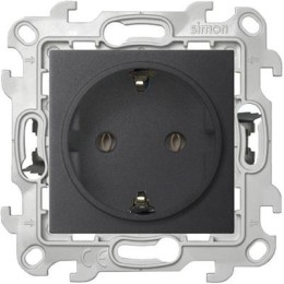 2420434-038 Розетка 2К+З без защ штор Push&Go, графит Simon 24