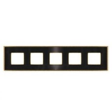 FD01435GROB Рамка Belle Epoque Metal Graphite / Bright gold 5-постовая гор/верт. Fede FD01435GROB Рамка Belle Epoque Metal Graphite / Bright gold 5-постовая гор/верт. Fede