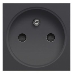N2287 AN Розетка французского стандарта с центральным контактом заземления, со шторками, 16А / 250 В, серия Zenit, цвет антрацит, ABB