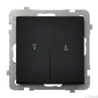 Ospel Sonata Черный металлик Выключатель жалюзийный с механической блокировкой LP-7RB/m/33