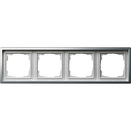 0214114 Рамка F100 Платина 4-постовая Gira