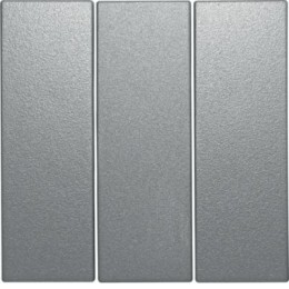 16651404 Клавиши для трехклавишного выключателя цвет: алюминий, матовый B.1/B.7 Glas Berker