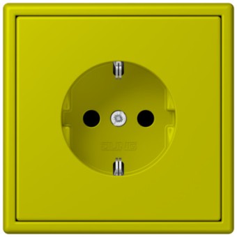 LC1520KI4320F Les Couleurs® Le Corbusier SCHUKO®-розетка со встроенной повышенной защитой от прикосновения vert olive vif Jung