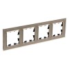 ATN320504 Рамка четверная Schneider Electric Atlasdesign Nature, шампань стекло