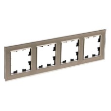 ATN320504 Рамка четверная Schneider Electric Atlasdesign Nature, шампань стекло ATN320504 Рамка четверная Schneider Electric Atlasdesign Nature, шампань стекло