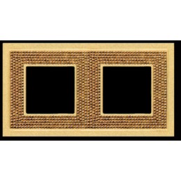 FD01292OR Рамка Crystal De Luxe Real Gold 2-постовая Fede