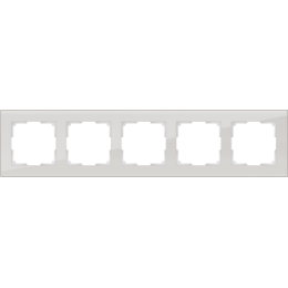 WL01-Frame-05 Рамка на 5 постов (дымчатый,стекло) Favorit Werkel a030789