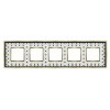 FD01475NEOB Рамка Belle Epoque Porcelain Black lys / bright gold 5-постовая гор/верт. Fede