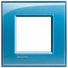 LNA4802AD Рамка LivingLight Квадрат Голубой 2-модульная Bticino