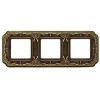 FD01363PB Рамка Firenze Bright Patina 3-постовая Fede