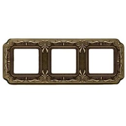 FD01363PB Рамка Firenze Bright Patina 3-постовая Fede
