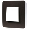 NU280216 Рамка Unica Studio Color Шоколад / Белый 1-постовая Schneider Electric