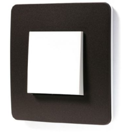NU280216 Рамка Unica Studio Color Шоколад / Белый 1-постовая Schneider Electric