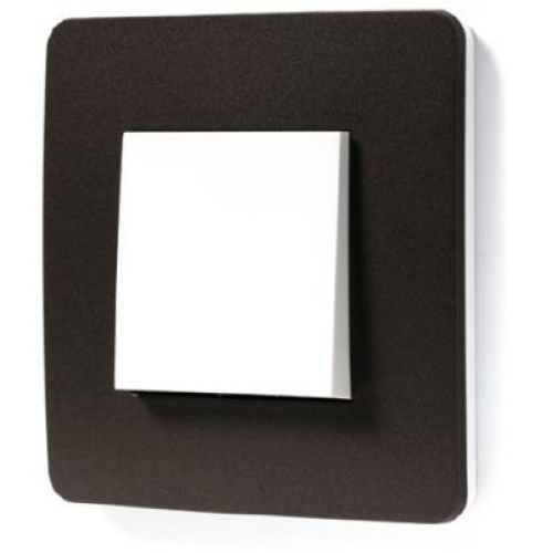 NU280216 Рамка Unica Studio Color Шоколад / Белый 1-постовая Schneider Electric