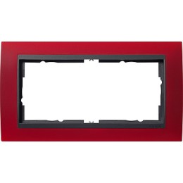 100288 Рамка без перегородки Event Красный / Черный 2-постовая Gira