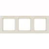 10236012 Рамка с полем для надписей Q.1 Белый с эффектом бархата 3-постовая Berker