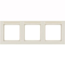 10236012 Рамка с полем для надписей Q.1 Белый с эффектом бархата 3-постовая Berker