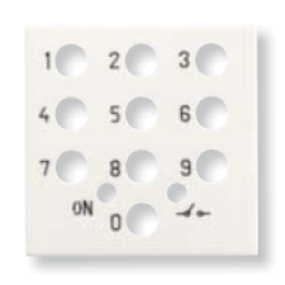 N2253.5 BL Накладка для механизма выключателя с кодовой панелью, 2-модульная, серия Zenit, цвет альпийский белый, ABB