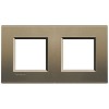 LNA4802M2SQ Рамка LivingLight Квадрат Коричневый шелк 2+2 модуля Bticino