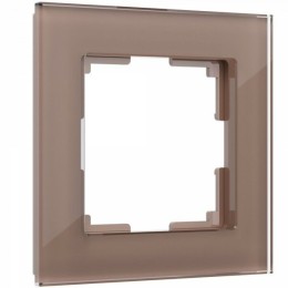 W0011142 Рамка на 1 пост (латте,стекло) Favorit Werkel a058818