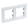 ATN330102 Рамка двойная Schneider Electric Atlasdesign Nature, матовое белое стекло