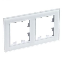 ATN330102 Рамка двойная Schneider Electric Atlasdesign Nature, матовое белое стекло