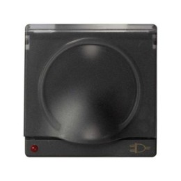 82099-38 Накладка с крышкой с защитными шторками и индикатором сети для двухполюсной розетки с заземляющим ко Simon