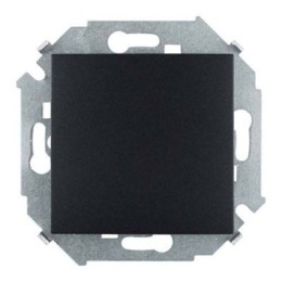 1591201-038 Выключатель одноклавишный проходной, 16А 250В, винтовой зажим, графит Simon 15