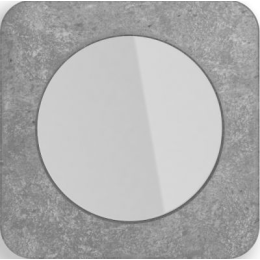 10112379 Рамка R.1 Бетон, белый 1-постовая Berker