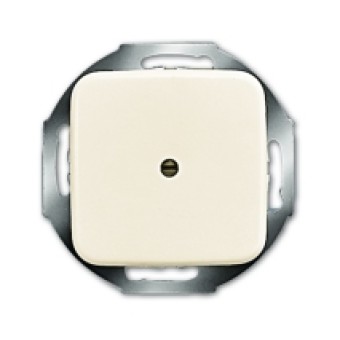 1710-0-0623 (2527-212), Плата центральная (накладка) для вывода кабеля, с суппортом, с компенсатором натяжения, серия Busch-Duro 2000 SI, цвет слоновая кост, ABB
