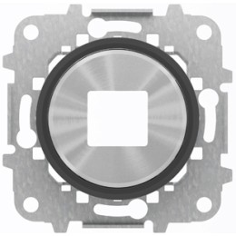 8685 CN Накладка для зарядного устройства USB механизмов 8185 кольцо Стекло чёрное , ABB