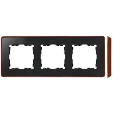 8201630-246 Рамка декоративная, 3 поста, Select, Simon 82 Detail, графит-медь 8201630-246 Рамка декоративная, 3 поста, Select, Simon 82 Detail, графит-медь