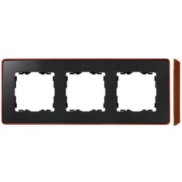 8201630-246 Рамка декоративная, 3 поста, Select, Simon 82 Detail, графит-медь