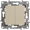 672312 Выключатель/переключатель двухклавишный - Etika - 10 A - 250 В~ - слоновая кость Legrand