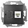 1591598-038 Розетка компьютерная RJ45 кат.5е, Systimax, графит Simon 15