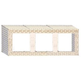 FD01523BD Рамка для накладного монтажа San Sebastian WHITE DECAPE 3-постовая Fede