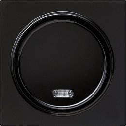 015347 Кнопочный выключатель для малого напряжения до 42 В с подсветкой Черный Gira S-color