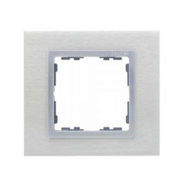 82917-34 Рамка декоративная, 1 пост, Simon 82 Nature, Металл, матовая сталь-алюминий