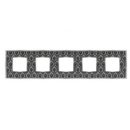 FD01445DNCB Рамка Belle Epoque Tapestry Decornoir / Bright chrome 5-постовая гор/верт. Fede