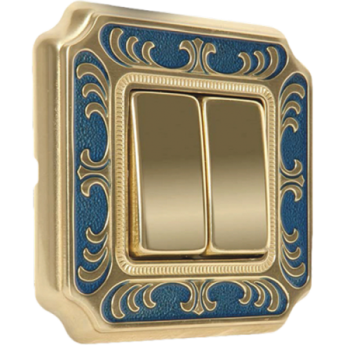 FD01351AZEN Рамка Smalto Italiano Siena Голубой сапфир 1-постовая Fede