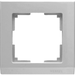 WL04-Frame-01 Рамка на 1 пост (серебряный) Stark Werkel a031802