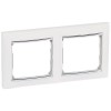 770492 Рамка Valena Белый / Серебряный штрих 2-постовая Legrand