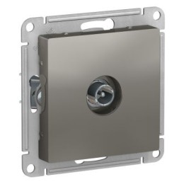 ATN000992 Atlasdesign TV Розетка проходная 4DB, механизм, Сталь Schneider Electric