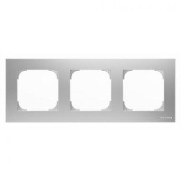 8573 PL Рамка Sky Серебристый алюминий 3-постовая ABB