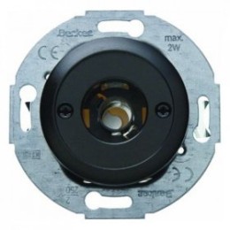 510401 Нажимная кнопка и световой сигнал Е10 с центральной панелью цвет: черный, с блеском серия 1930, Glasserie, Palazzo Berker