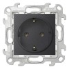 2450434-038 Розетка 2К+З Schuko без штор, графит Simon 24