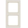 10126012 Рамка с полем для надписей Q.1 Белый с эффектом бархата 2-постовая вертикальная Berker