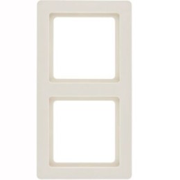 10126012 Рамка с полем для надписей Q.1 Белый с эффектом бархата 2-постовая вертикальная Berker